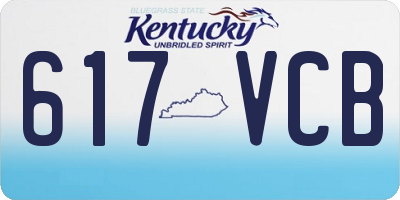 KY license plate 617VCB