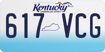 KY license plate 617VCG