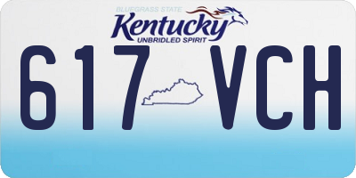 KY license plate 617VCH