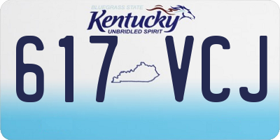 KY license plate 617VCJ