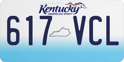 KY license plate 617VCL