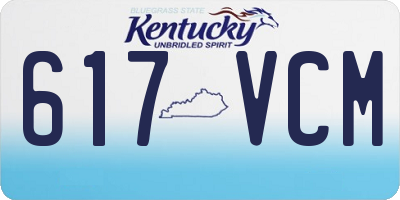 KY license plate 617VCM