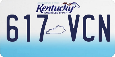 KY license plate 617VCN