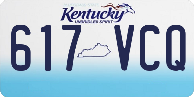 KY license plate 617VCQ