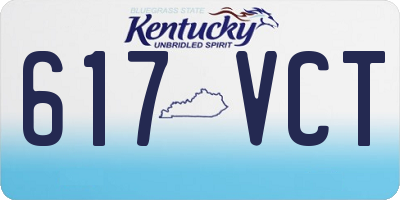 KY license plate 617VCT
