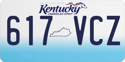 KY license plate 617VCZ