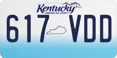 KY license plate 617VDD