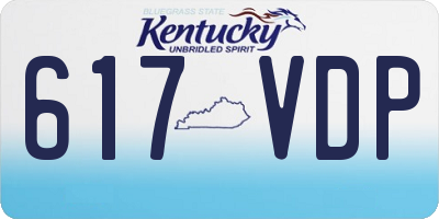 KY license plate 617VDP