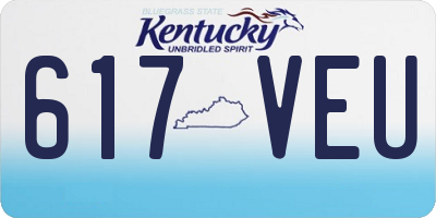 KY license plate 617VEU