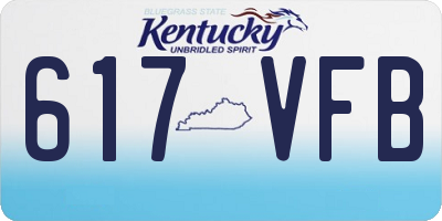 KY license plate 617VFB