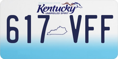 KY license plate 617VFF