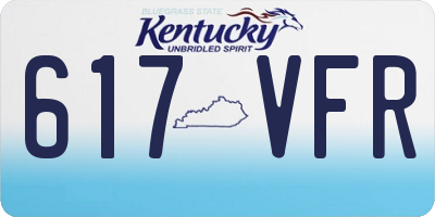 KY license plate 617VFR