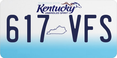 KY license plate 617VFS