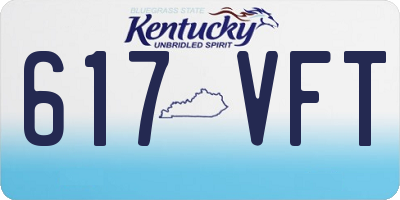 KY license plate 617VFT