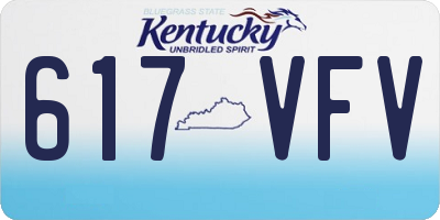 KY license plate 617VFV