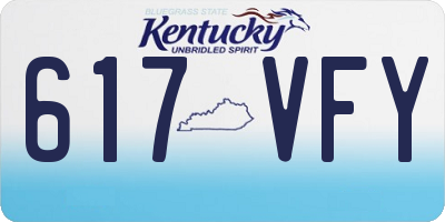 KY license plate 617VFY