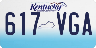 KY license plate 617VGA
