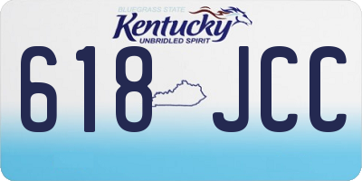 KY license plate 618JCC