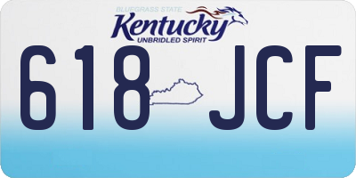 KY license plate 618JCF