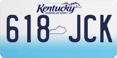 KY license plate 618JCK