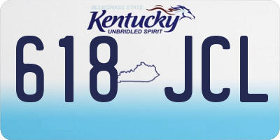 KY license plate 618JCL