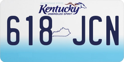 KY license plate 618JCN