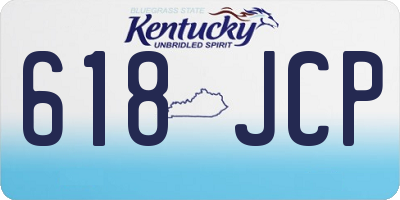 KY license plate 618JCP