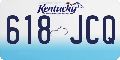 KY license plate 618JCQ