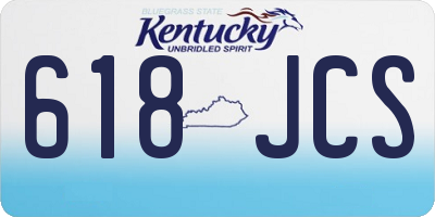 KY license plate 618JCS