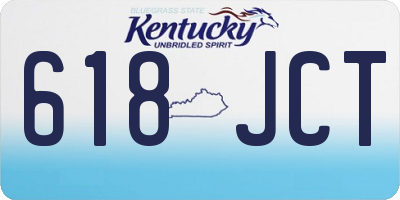 KY license plate 618JCT
