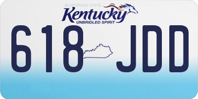 KY license plate 618JDD