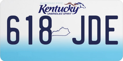 KY license plate 618JDE