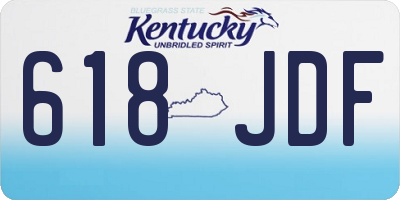 KY license plate 618JDF
