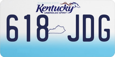 KY license plate 618JDG