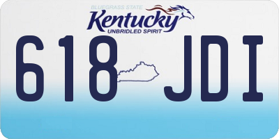 KY license plate 618JDI