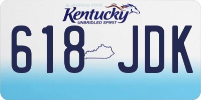 KY license plate 618JDK