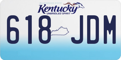 KY license plate 618JDM