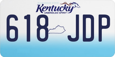 KY license plate 618JDP