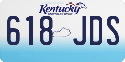 KY license plate 618JDS