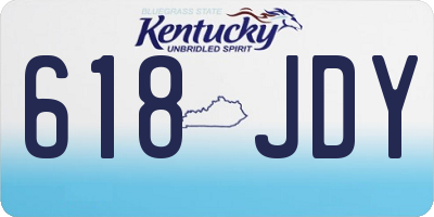 KY license plate 618JDY