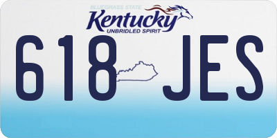 KY license plate 618JES