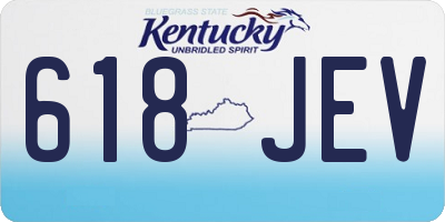 KY license plate 618JEV
