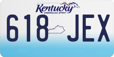 KY license plate 618JEX
