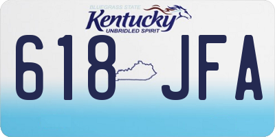 KY license plate 618JFA