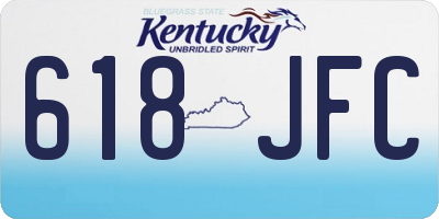 KY license plate 618JFC