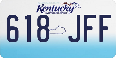 KY license plate 618JFF