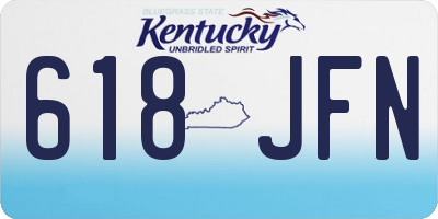 KY license plate 618JFN