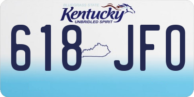 KY license plate 618JFO