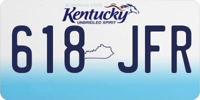 KY license plate 618JFR