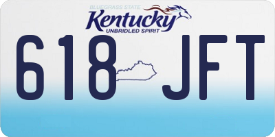 KY license plate 618JFT